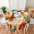 thumbnail image 6 of Butterfly Tablecloth, Butterfly Party Table Cloth for Party Decoration, Round 60 Inch, Butterfly Bird Flower Themed Tablecloths for Dinner Kitchen Party Picnic, 6 of 6