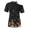 thumbnail image 3 of Mujeres Verano Cuello Redondo Manga Corta Estampado Sin Tirantes Camiseta Tops Blusas OAVQHLG3B Store  lin121212, 3 of 4