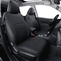 Coverdream Custom Fit Santa Fe Car Seat Covers for Hyundai Santa Fe 2019 2020 2021 2022 2023 5 Seats - Leather (Black,Full Set)