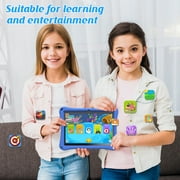 Android 14 Kids Tablet, 10.1 inch Tablet for Kids, 6GB RAM 32GB ROM+1TB Expand Tablets, 1.8Ghz Quad-core Processor, Parental Control Toddler Tablet, 6000mAh Battery, Kids Tablet with Kid-Proof Case