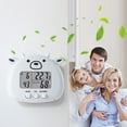 thumbnail image 1 of Digital Temperature Humidity Meter, Large Screen Electronic Clock with Alarm, Indoor Room Monitor, Precision Sensor for Baby/Nursery/Home Environment Control, 1 of 2