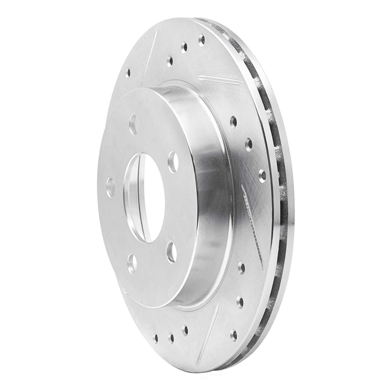 Dynamic Friction Company 631-54031L DFC Brake Rotor - Drilled And Slotted - Silver