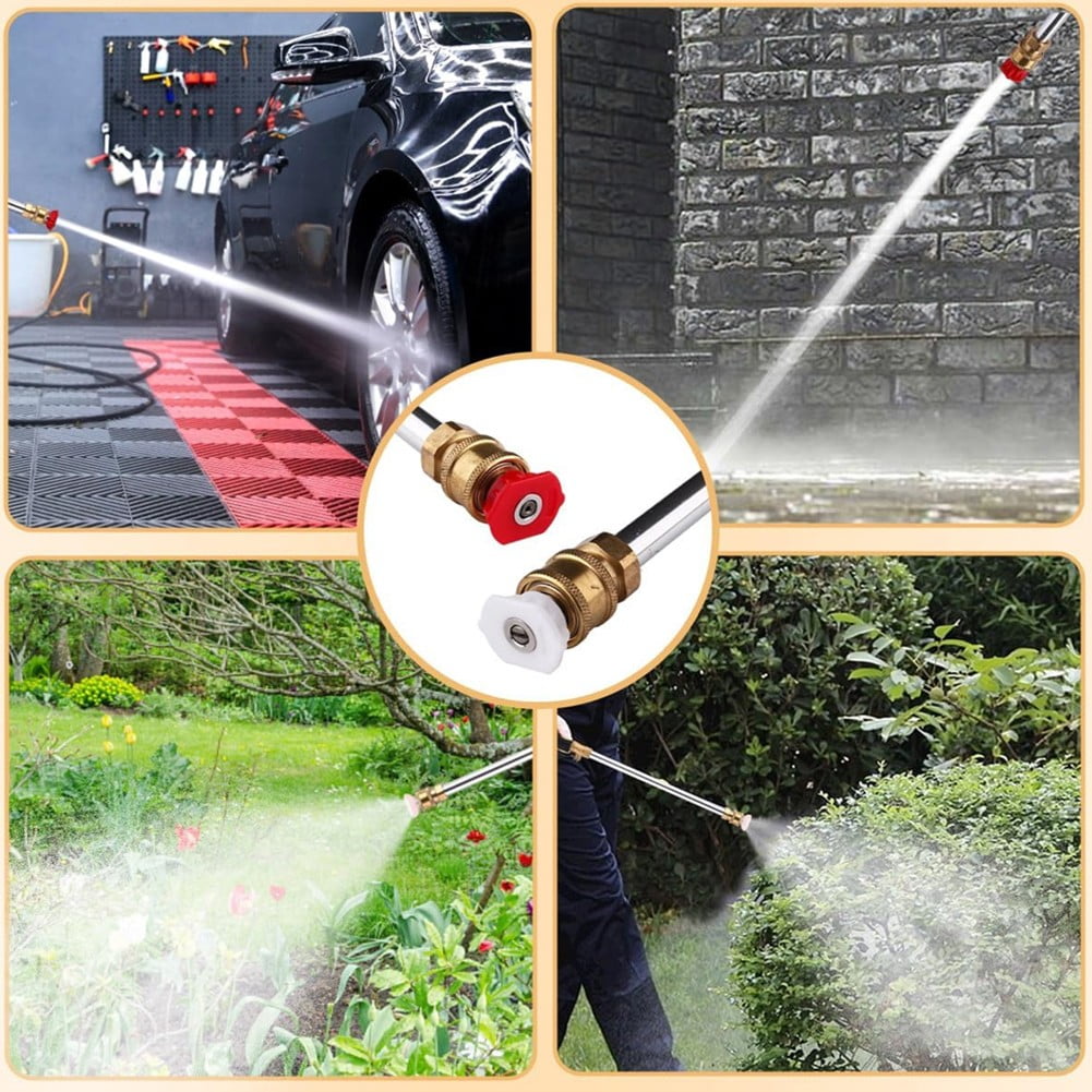 yaaqii Jet Nozzle High Pressure Hose Nozzle Heavy Duty Sprayer With 3 Different Nozzles