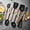 7PCs,Whole Set, variant on Kitchen Utensils Set,7 Piece Silicone and Wooden Utensil Set,Heat Resistant Non Scratch Cooking Tools,Ergonomic Handle,Leather Hanging Loop,for Non Stick Cookware,Modern Kitchen Gift