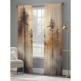thumbnail image 3 of Brown Forest Sheer Curtains 96 Inch Length 2 Panels Set, Vintage Tree Farmhouse Voile Window Treatment Semi Sheer Long Curtains Drapes for Bedroom/Living Room/Kitchen 52"x96"x2, 3 of 7