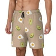 thumbnail image 2 of Balery Egg and Avocado Mens Swim Trunks Swim Shorts for Men Quick Dry Inseam Beach Shorts with Compression Liner Pocket-XX-Large, 2 of 9