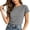 Grey, variant on Trendfront Womens Short Sleeve Crewneck T Shirts Plain Solid Color Basic Tee Minimalist Slim Fit Sleeve Summer Casual Layering Tops
