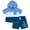Stitch Slate Blue, variant on Disney Winnie the Pooh Baby Boys' French Terry Hooded Tee and Shorts Set Burnt Orange