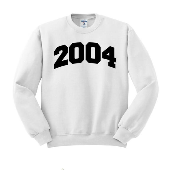 2004 College Style Sweatshirt Unisex Large White