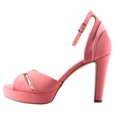 thumbnail image 2 of FSJ Women Graceful Chunky Platform High Heel Sandals Open Peep Toe Ankle Buckle Strap Sexy Strappy Wedding Party Shoes Size 6 Pink, 2 of 3