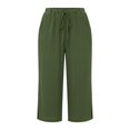 thumbnail image 5 of XAOFW Casual Capri Pants For Women Loose Fit Straight Leg Trousers High Waisted Work Pants With Pockets Stylish Bottom XXL, 5 of 5
