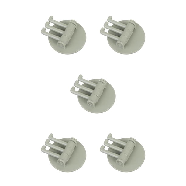 Inteprter Gancho adhesivo Gran capacidad de carga Ganchos de barra 3 en 1 Baño Soporte de llave montado en la pared Estantes de almacenamiento Type2 NO2
