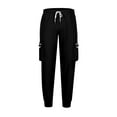 thumbnail image 4 of Leesechin Cargo Pants for Men Summer Khakis Casual Short Jogger Sport Jogger Jogging Long Sports Pants Black 2XL, 4 of 5