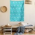 thumbnail image 2 of Teal Decor Wall Hanging Tapestry, Waves Pattern in Ocean Summertime Oriental Japanese Style Cartoon Illustration, Bedroom Living Room Dorm Accessories, 40 X 60 Inches, Gift Ideas, by Ambesonne, 2 of 5