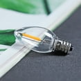 C7 LED Night Light Bulbs, Clear Plastic, 2200K Warm White, 12 Pack ...