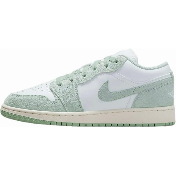 Big Kid's Jordan 1 Low SE White/Seafoam-Sail (FN9137 131) - 6