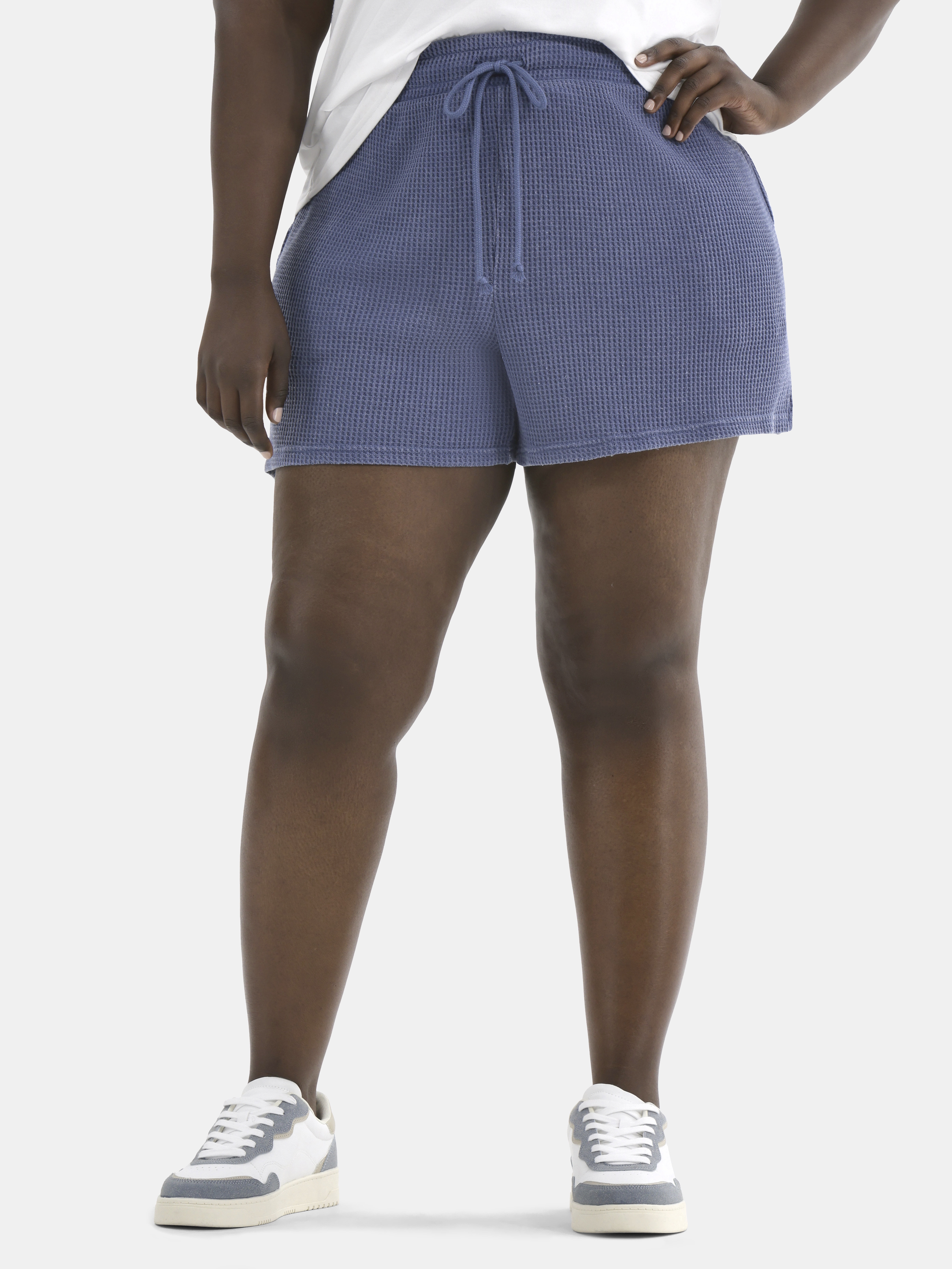 Terra & Sky Women's Plus Size Pull On Knit Shorts, 7