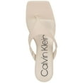 thumbnail image 3 of Calvin Klein Womens Jerell Leather Thong Block Heels, 3 of 3