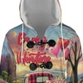 thumbnail image 4 of Be My Valentine's Goldendoodle Truck Full of Love Flower Balloon All Over Print 3D Hooded Duffle Toggle Coat Doodle Dog Lover Gifts Idea - 02029, 4 of 6