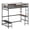 Brown-Twin, variant on Twin Size Loft Bed with Desk & Shoe Bench,Metal Loft Bed Frame with Power Outlet,Heavy-Duty Loft Beds,No Box Spring Needed,Brown