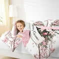 thumbnail image 4 of jejeloiu Chic Christmas Tree Bedding Comforter Set,Pink Cherry Blossom Twin Comforter Sets,Romantic Bow Knot Bedding Set For Princess,Super Cozy Room Decor Reversible,2 Pieces, 4 of 8