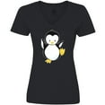 thumbnail image 3 of Inktastic Penguin Women's V-Neck T-Shirt, 3 of 5