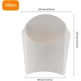 thumbnail image 4 of POWKOL - Paquete de 100 recipientes para papas fritas de 113 g, recipientes blancos para papas fritas, vasos desechables para refrigerios, caja para papas fritas, aros de cebolla y palomitas de maíz, 4 of 6
