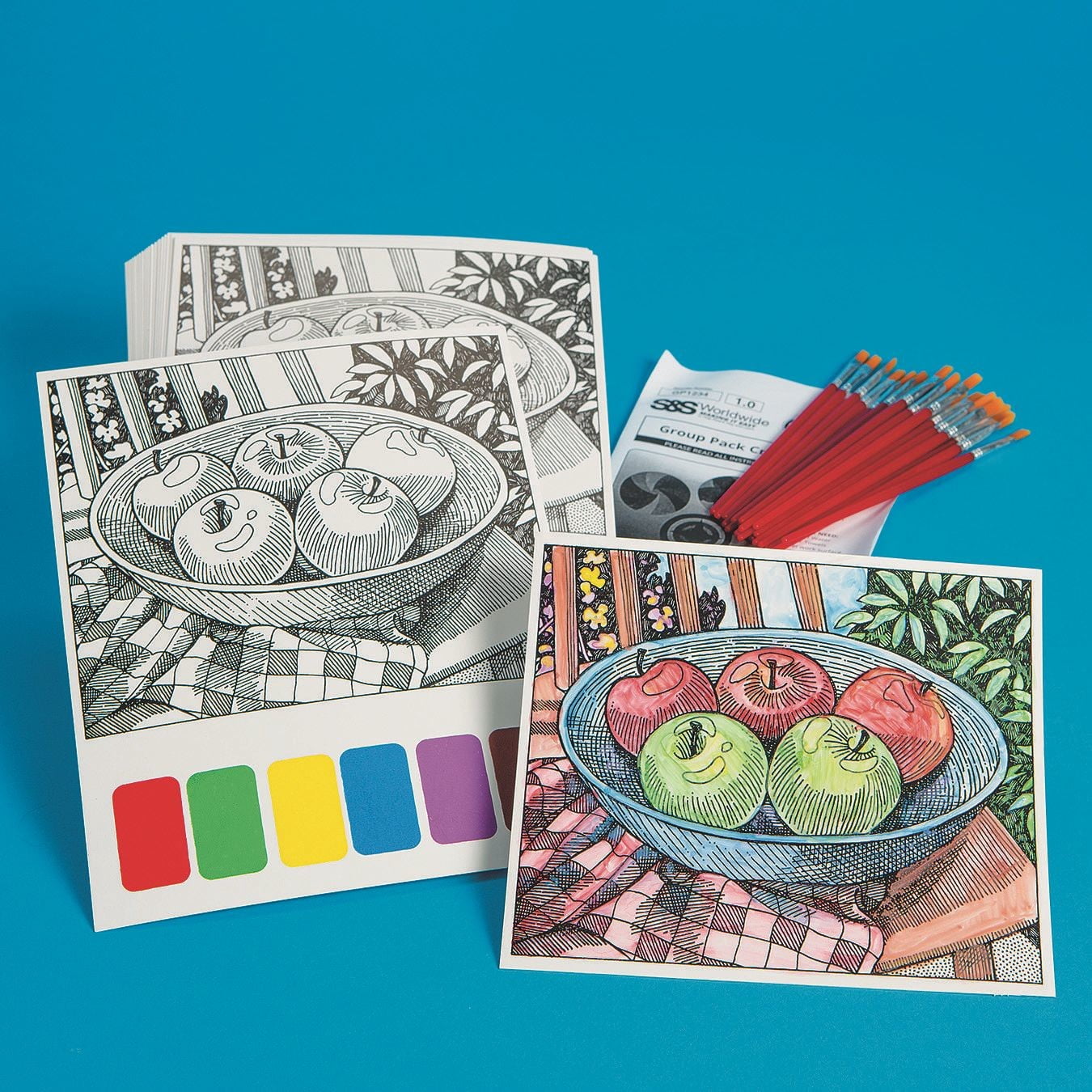 Paint Palette Craft Kit: Apple Still Life (Pack of 24)