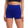 thumbnail image 2 of Fashion Women's High Waisted Ruched Butt Lifting Workout Running Sport Fitness Gym Stretchy Yoga Shorts Blue, 2 of 7