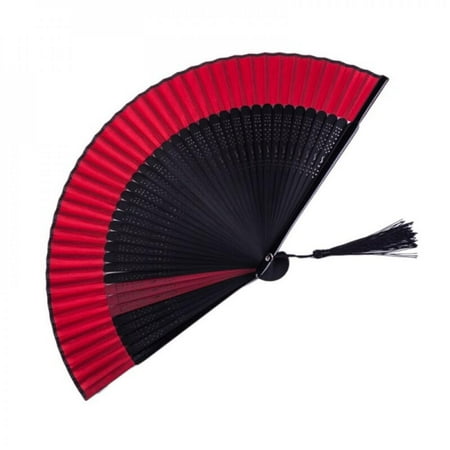 

Chinese Antique Paint Black Folding Fan Head S-shaped Hollow Decoration Craft