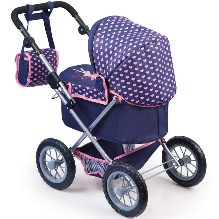 Bayer Design Trendy Pram Stroller Navy & Pink Hearts photo 5