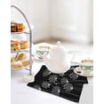 thumbnail image 4 of Spring Dandelion Kitchen Dish Towels for Drying Dishes Set of 3, Modern Country Flower Black White Waffle Weave Microfiber Hand Tea Bathroom Towels Quick Dry & Absorbent Towel 12x12, 4 of 7
