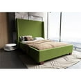thumbnail image 2 of Manhattan Comfort Parlay Velvet Upholstered Full Size Bed Frame in Green, 2 of 9