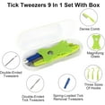 thumbnail image 4 of 8 in 1 Tick Removal Tool Kit with Storage Box Tick Tweezers Flea Comb Magnifying Glass Pet Tick Remover Tool for Dogs and Cats Tick Comb Set, 4 of 6