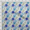 thumbnail image 4 of oneOone Rayon Blue Fabric Texture Floral Fabric For Sewing Printed Craft Fabric By The Yard 56 Inch Wide, 4 of 4