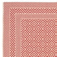 thumbnail image 3 of SAFAVIEH Courtyard Grace Geometric Indoor/Outdoor Area Rug, 4' x 5'7", Beige/Red, 3 of 5