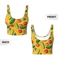 thumbnail image 6 of Goofa Colorful Vegetables Printed Sports Bras for Women, High Impact Running Bra Workout Crop Tank Tops Longline Sports Bra Push up-Small, 6 of 9