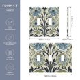 thumbnail image 2 of Yayeee Toggle Light Switch Wall Plate 2-Gang 4.56"x4.48" Decorative Outlet Cover, Blue Floral Pattern, 2 of 7