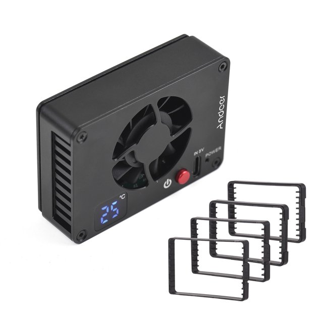 Andoer Cooling System,Oled Display And Rv Temperature Oled With /r6/r7 Adapter Compatible With Temperature Fan With Water Plates Cameras Pump Kitchen Display 4pcs Pump 70psi Xt4 Cameras /r6/r7 Xt4