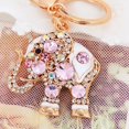 thumbnail image 2 of LLavero de diamantes de imitación de colores para mujer, joyería nueva, serie Animal, búho, conejo, elefante, gato, zorro, bolso de regalo, llavero colgante para coche, 2 of 4