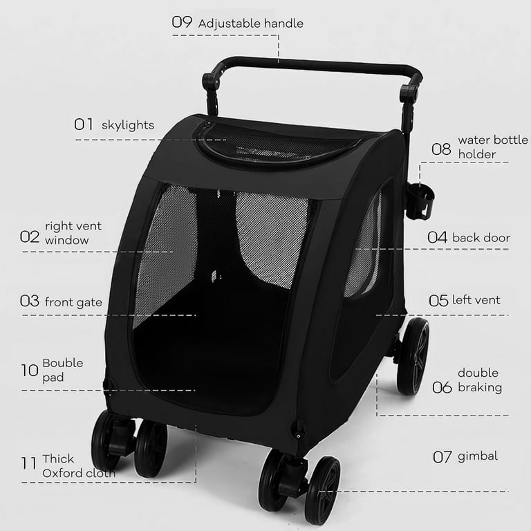 Free Shipping! Pet Stroller, Up to 99lbs Dog Folding Free Shipping! Pet Stroller, Up to 99lbs Dog Folding