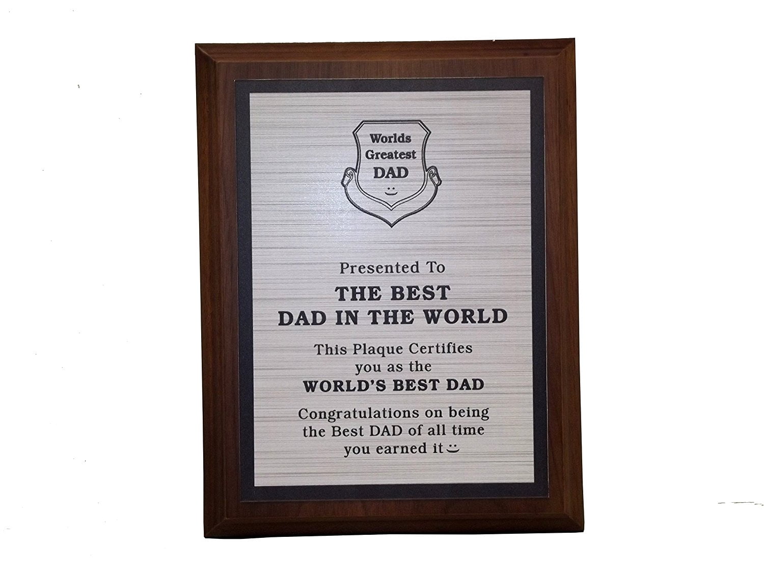 Crown Awards 10 Inch World's Best Dad Trophy | Custom Engraved Personalized Father's Day Gift