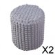 thumbnail image 1 of 2x Funda Otomana Redonda Protector Otomano Para Sala De Estar Gris Claro, 1 of 8