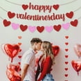 thumbnail image 2 of Valentine's Day Hanging Garland with Happy Love Sign, Red Plastic Fireplace Mantle Decor for Wedding Engagement Party Home Decoration, 2 of 6