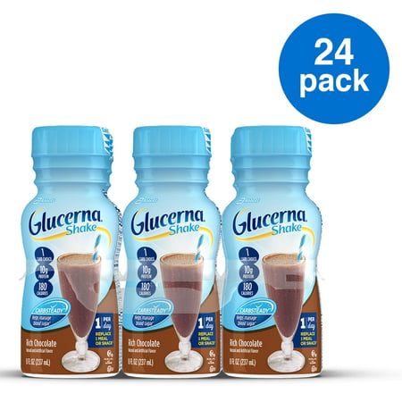 Glucerna, Diabetes Nutritional Shake, To Help Manage Blood Sugar, Rich Chocolate, 8 fl oz (Pack of