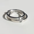 thumbnail image 3 of TIERPOP 1 Pair Sun Moon Couple Matching Rings Non-fading Open Adjustable for Women Men, 3 of 13