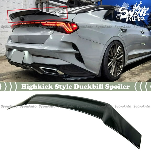 FITS 2021  KIA K5 OPTIMA GLOSSY BLACK HIGHKICK STYLE DUCKBILL TRUNK SPOILER WING