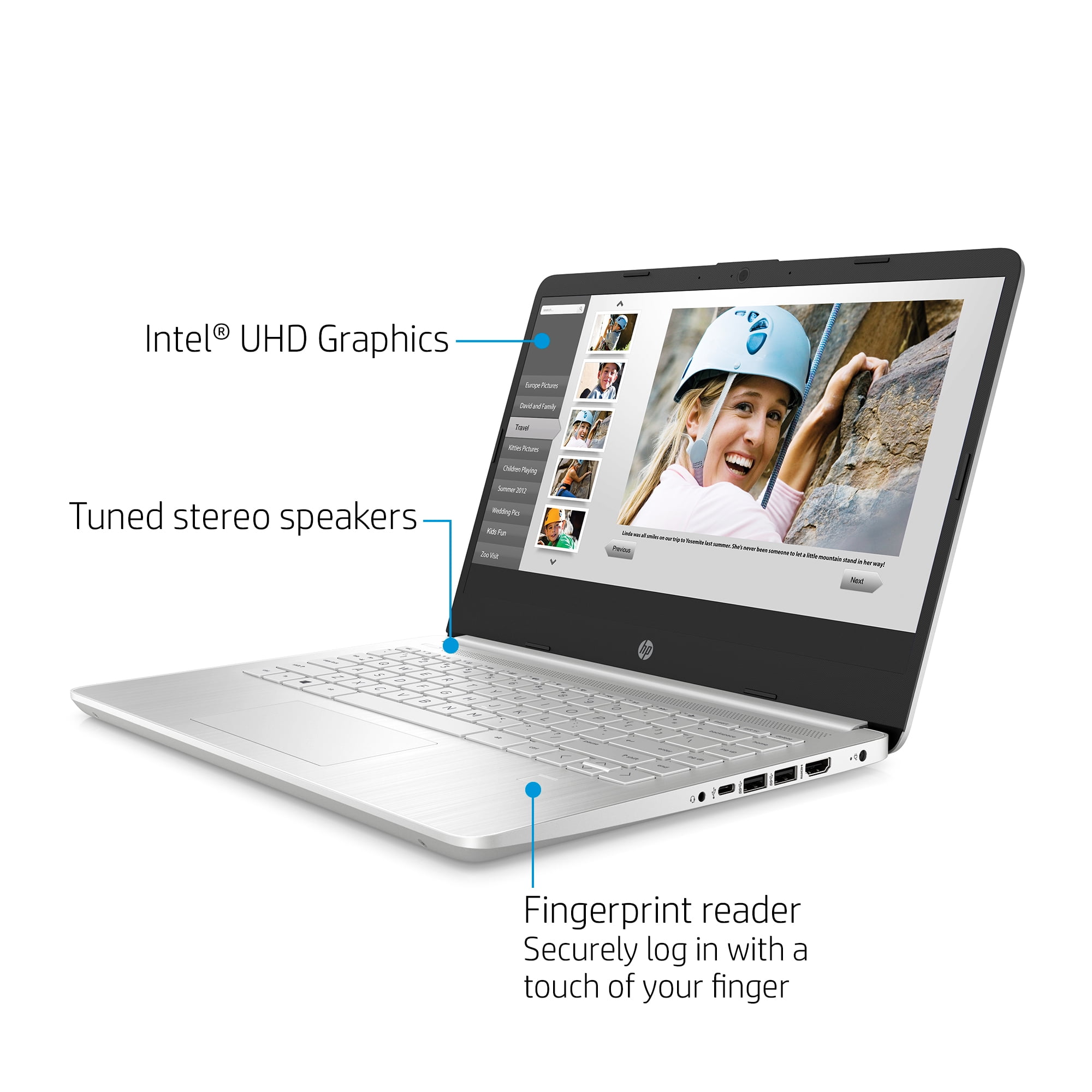 HP 14" I3 4GB/256GB LAPTOP- SILVER