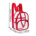 thumbnail image 3 of Mini Mochila Transparente de Pvc – Mochila Pequeña Homologada para Estadios, Ideal para Conciertos, Eventos Deportivos, Aeropuertos y Festivales. Cuenta con Dos Compartimentos con Cremallera, Es Impe, 3 of 7