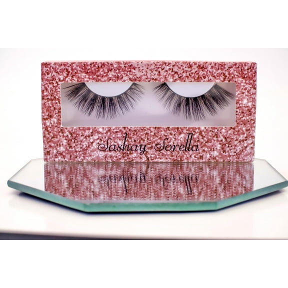 Sashaysorella Somerset Faux Mink False Eyelashes, Natural Wispy Layered Lash, 1 Pair